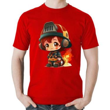 Imagem de Camiseta Algodão Bombeiro Mirim - Foca na Moda, Vermelho, GGG