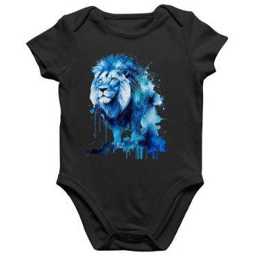 Imagem de Body Bebê Algodão Leão Azul - Foca na Moda, Preto, M