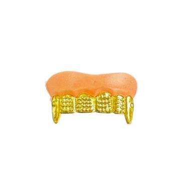 Imagem de Fantasia Dentes de Vampiro drácula Dourada parece ouro - Fini