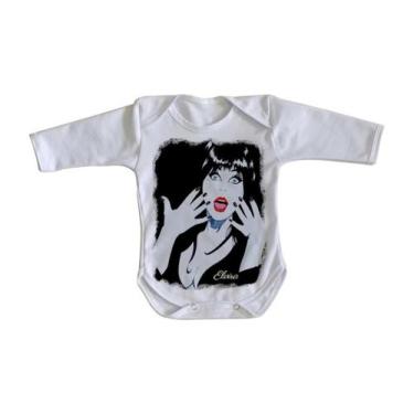 Imagem de body nenê criança roupa bebê manga longa Elvira rainha das trevas - Em