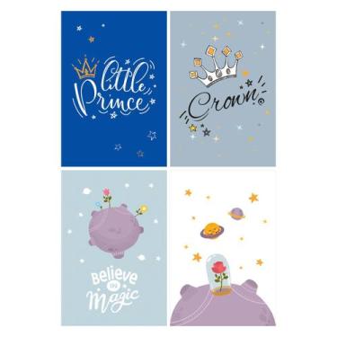 Imagem de Placa Decorativa Quarto Infantil Pequeno Principe Kit 4un - Quartinhos