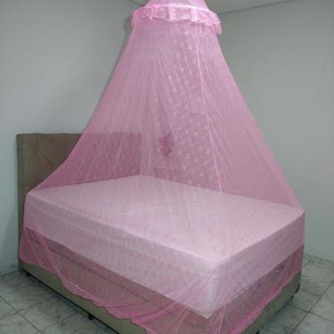 Imagem de Mosquiteiro Casal Renda Reforçada Protege Contra Mosquito pernilongos 