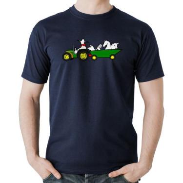 Imagem de Camiseta Algodão Fazendeiro - Foca na Moda, Marinho, GG