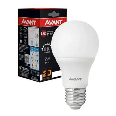 Imagem de Lâmpada Led 9w Bulbo Pêra 3000k Luz Amarela E27 Avant