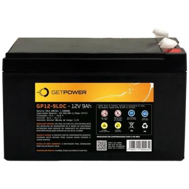 Imagem de Bateria Selada 12V 9ah Ciclo Profundo GetPower - Nobreak
