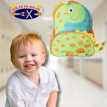 Imagem de Mochila Infantil Menino Cachorrinho ou Dinossauro 10L - Clio Pets, Din