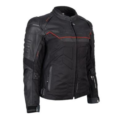 Imagem de Jaqueta Texx Falcon V2, FEMININO - Preto e Vermelho, S-P