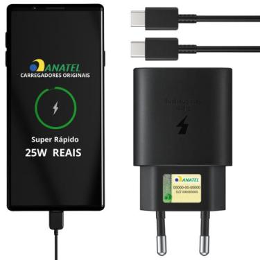 Imagem de Carregador compatível com Samsung Turbo 25w M34 preto - gh96-12734a