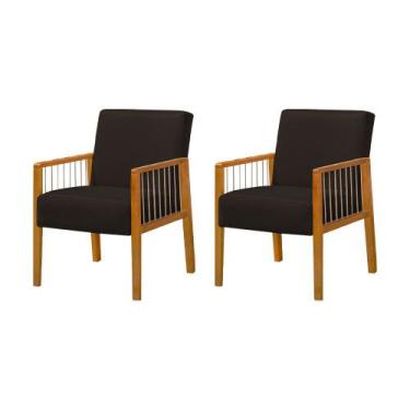 Imagem de Kit 2 Poltronas Decorativas Base em Madeira Maciça e Corda Náutica Cop