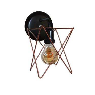 Imagem de Arandela Retro Preto Cobre 15x15 - Shoppingnet