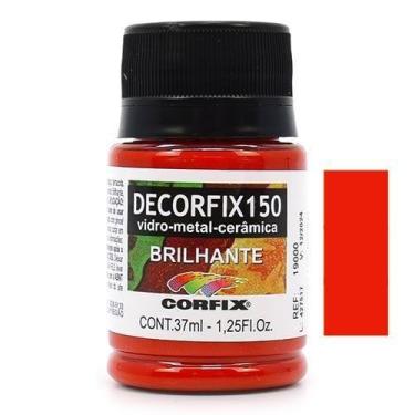 Imagem de Tinta Decorfix 150 Brilhante 37ml - Metal, Vidro e Cerâmica, 313 VERME
