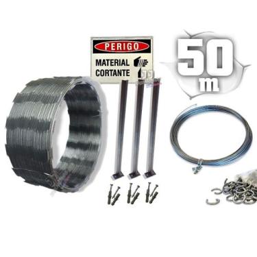 Imagem de Concertina cerca kit completo serpentina 30cm - 50 metros - K. Metalur