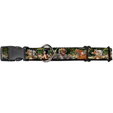 Imagem de Buckle-Down Coleira para cachorro martingale - The Jungle Book I Wanna Be Like You com 4 personagens - 2,54 cm de largura - Serve para pescoços de 28 a 43 cm - Médio