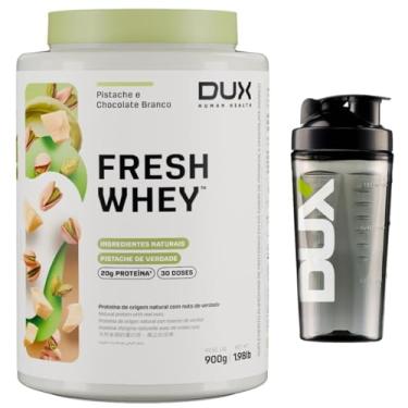 Imagem de Combo Fresh Whey Dux 900g - Sabor Pistache e Chocolate Branco + Coqueteleira oficial