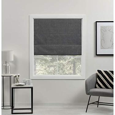 Imagem de Exclusive Home Curtains Persiana romana total blackout Acadia, 68 x 152 cm, cinza