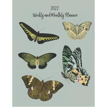 Imagem de 2022 Weekly And Monthly Planner: Sized 8.5" x 11" With Two Page, Side-By-Side Spreads For Each Week And Month For Calendar Year January 1 To December 31, 2022 - 2022 Butterfly Planner