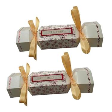 Imagem de shamjina 2x Bolsa de dinheiro surpresa de Natal Caixa de dinheiro de Natal 25x12cm para presente de Natal Aniversário Versátil Leve Forma de doce, Branco