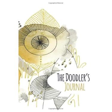 Imagem de The Doodler's Journal: Black college lined journal with aquarelle backgrounds for doodling