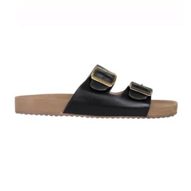 Imagem de Sandália Flat Rasteira Chinelo Feminino Sensação Do Momento Birken Preto (Preto, BR, Adulto, Numérico, 41)