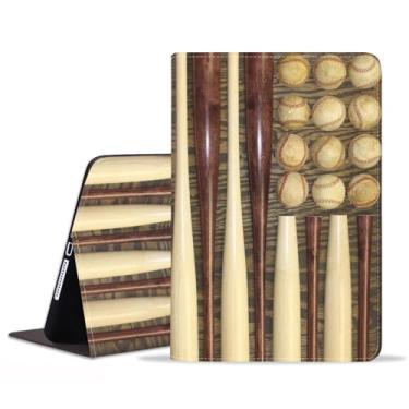 Imagem de FVAENDHIO Capa para Samsung Galaxy Tab A9 8,7 polegadas 2023 (Modelo: SM-X110/X115/X117), suporte ajustável, despertar/hibernar, capa de couro inteligente para Galaxy Tab A9, combinação de beisebol