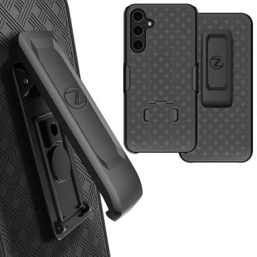 Imagem de ZASE Compatível com Samsung Galaxy A16 5G coldre clipe de cinto capa protetora resistente super fina capa protetora Armor Defender clipe forte suporte para Galaxy A16 (capa combo coldre preto)