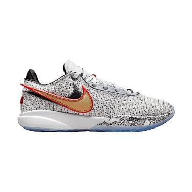 Imagem de Nike Lebron 20 XX T nis de basquete masculino, Branco/Met lico dourado e preto, 9.5