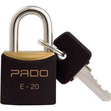 Imagem de Kit 3 Cadeado Pequeno Pado 25mm Color Mala Mochila Armário, Preto