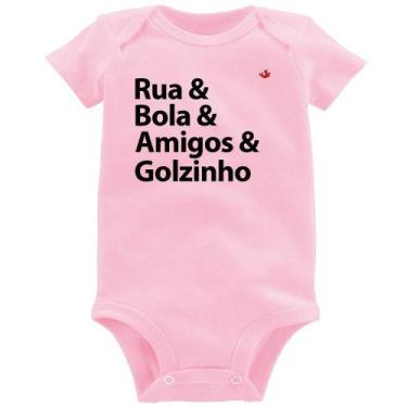 Imagem de Body Bebê Rua & Bola & Amigos & Golzinho - Foca na Moda, Rosa bebê, GG