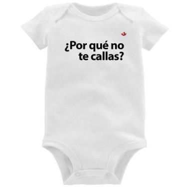 Imagem de Body Bebê Por qué no te callas - Foca na Moda, Branco, GG