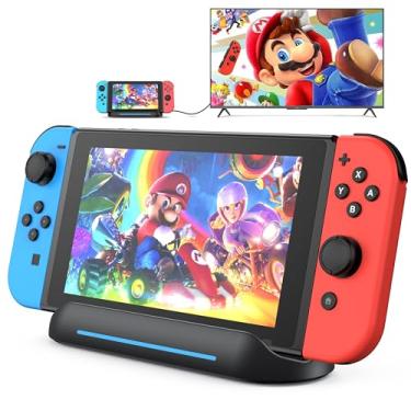Imagem de RREAKA TV Dock Station para Nintendo Switch/Switch OLED, Portable 4K HDMI TV Switch Dock Adapter com HDMI USB 3.0 Port e USB C Charging, Travel Docking Station para Nintendo Switch