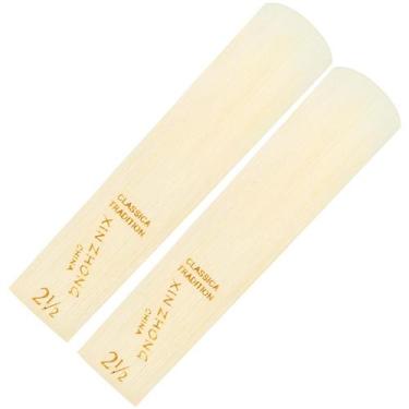 Imagem de Par Palhetas Para Saxofone Alto 2.5 Madeira Bambu Clássica - RPC