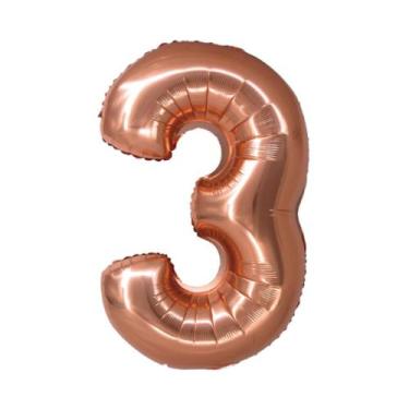 Imagem de Balão metalizado 34"/86cm rose gold silver, N.3