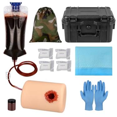 Imagem de MedEduQuest Treinador de embalagem de feridas para treinamento de torniquete, treinador de controle de sangramento, kit de treinamento Stop The Bleed para aulas médicas - caixa tática