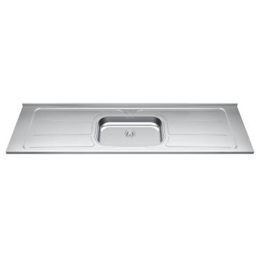 Imagem de Pia de Cozinha com Cuba e Válvula Bali 200cm Aço Inox - Ghel Plus