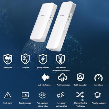 Imagem de Gigabit Wireless Bridge, 5.8G Sem Elevador de Elevador de Fiação Adaptadores de Rede de Energia Ao Ar Livre Ponto de Acesso Sem Fio para (Estinkrfa4v9bukz-2)