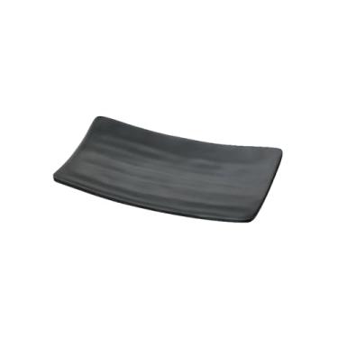 Imagem de Prato de restaurante de panela quente estilo japonês, prato de churrasco de porcelana fosca preta - W5409