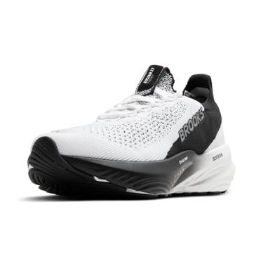 Imagem de Brooks Tênis de corrida masculino Glycerin Stealthfit 22 Neutral, Branco/cinza/preto, 45