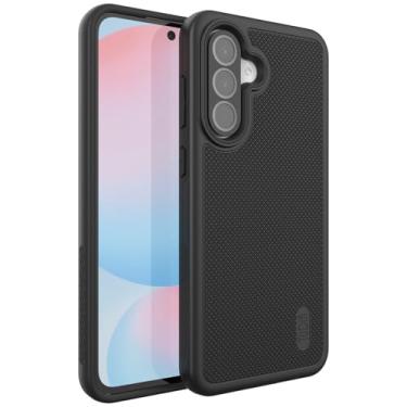 Imagem de TUDIA Capa DualShield Grip projetada para Samsung Galaxy A56 5G (2025), [MergeGrip] Capa protetora para celular com camada dupla à prova de choque fina e resistente para Galaxy A56 (preto)