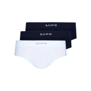 Imagem de Kit com 3 Cuecas Slip Lupo 681-001 Colorido, Branco, GG