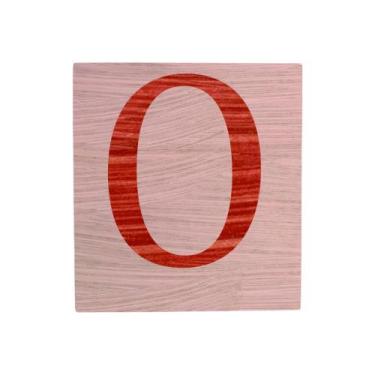 Imagem de Cubo Rosa Bebê Letra Vermelho Festa Chá de Bebê Decoração 8x8x8 Cm Mdf