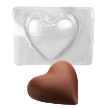 Imagem de Forma 3 Partes Silicone Coração 500g Molde para Chocolate Páscoa Ovo Presente caseiro fofo romantico dia das mães namorados