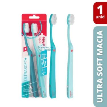 Imagem de Escova Dental Flosserbrush  Edel White  UltraSoft  2 unidades