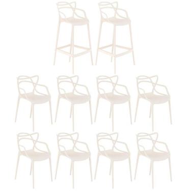 Imagem de [encerrado] Kit 8 Cadeiras + 2 Banquetas Altas Masters Allegra