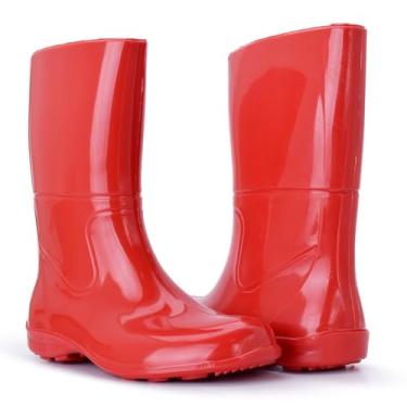 Imagem de Bota Feminina e Masculina Plastica Estilo Galocha Para Dias Chuvosos Para Limpeza Faxina Antiderrapante Super Leve (VERMELHO, BR, Adulto, Numérico, 42)