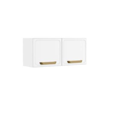 Imagem de Armário Aéreo de Aço com 2 Portas Bella Bertolini, Branco