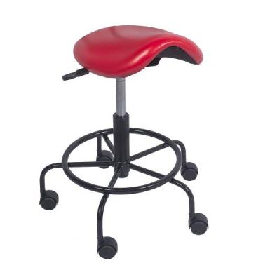 Imagem de cadeira mocho sela semi sentado Vermelha dentista tatuador estetica ma