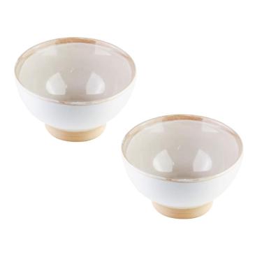 Imagem de Conjunto de 2 Bowls de cerâmica Good Vibes 13 cm x 8 cm