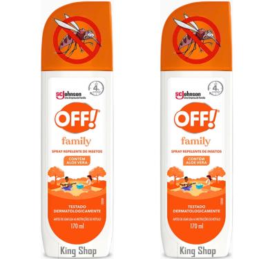Imagem de Repelente Off Spray Family Proteção Insetos Kit Com 2 170ml