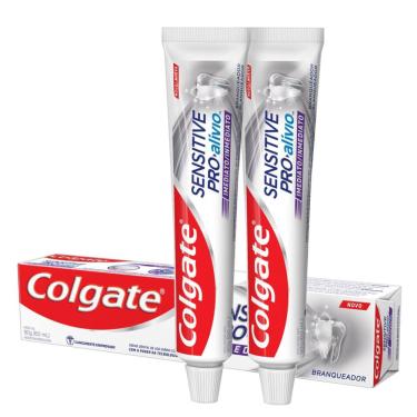Imagem de Kit c/ 2 Cremes Dentais Colgate Sensitive Pro-Alívio Imediato Branqueador 90g