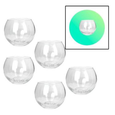 Imagem de 10 vaso Aquário mini 400 ml redondo vidro lembrancinha festa evento co